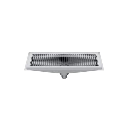 Elkay Heavy Duty Floor Trough Stainless Steel Grate 24 L X 12 W X 6 H Over All FD12X24-SSG-X